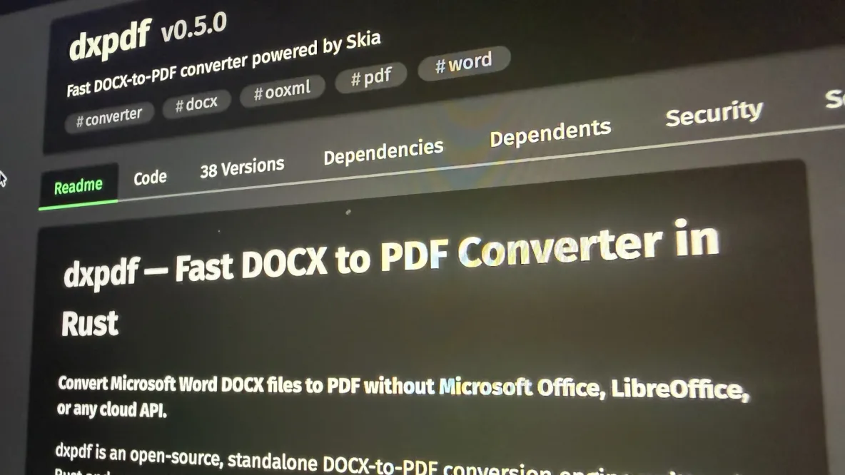 dxpdf 0.5.0: een DOCX-converter de rest van de wereld leren lezen