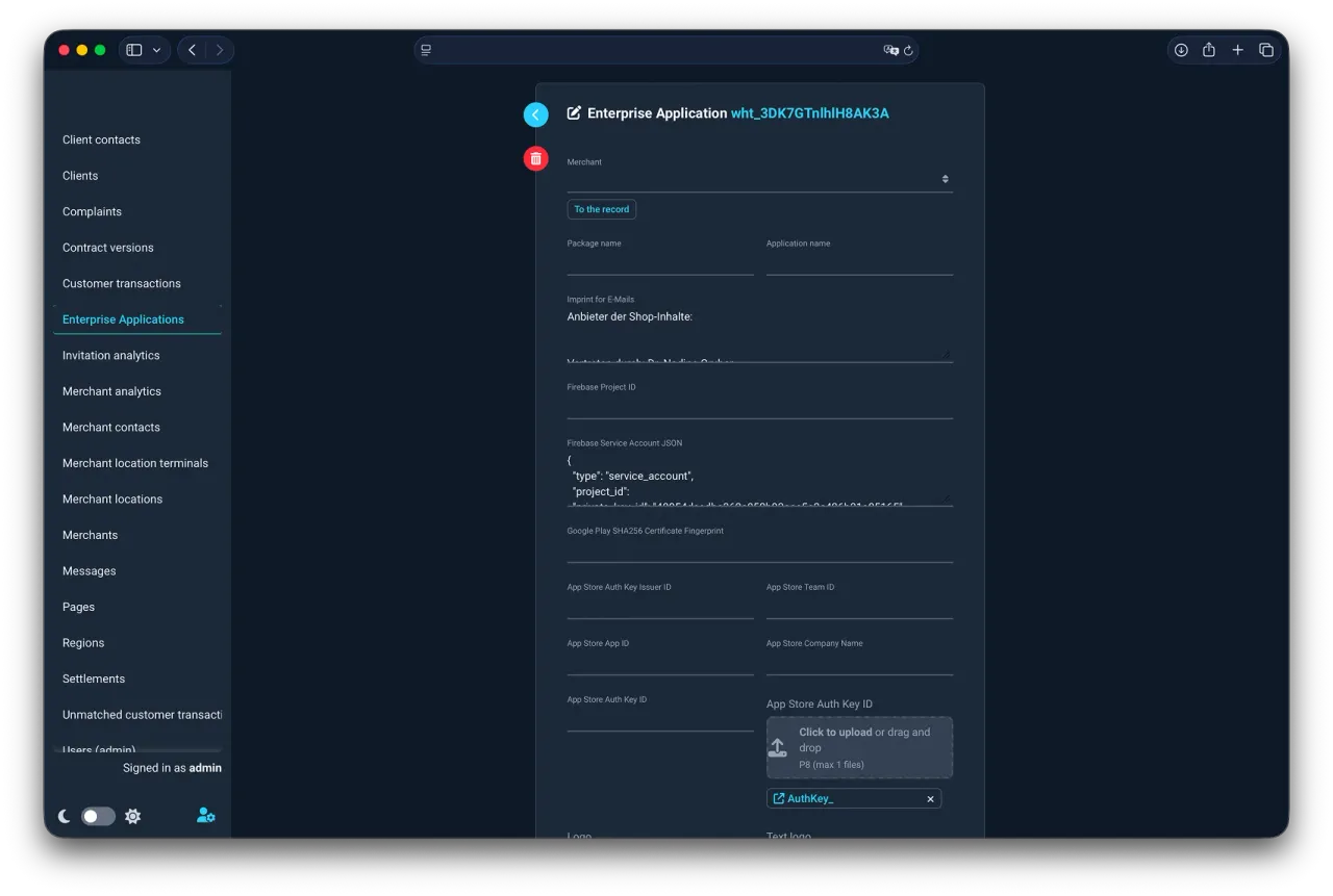 Instellen van één white-label applicatie